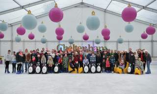 Exclusive hire Cheltenham Ice Rink, group enjoying the ice rink to themselves