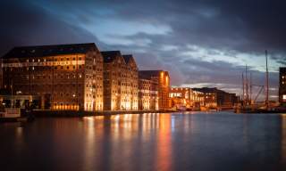 Gloucester Docks at night