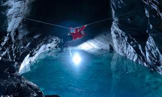 Man beelining underground