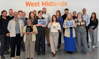 The West Midlands Growth Company's marketing team holding their awards