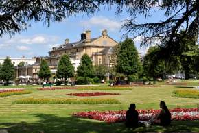 Imperial Gardens Cheltenham on a hot summers day.