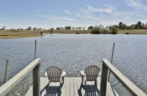 Chairs overlooking lake