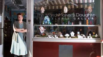 Karen outside Watchmakers Daughter