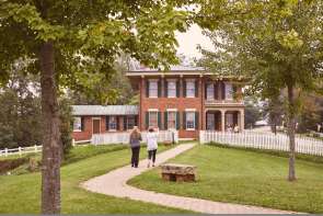 Walking on grounds of Grant Home