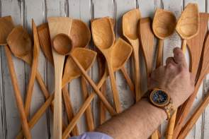 Hand-carved wooden spoons