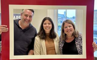 Jason, Michelle and Heather in Real Woodstock Frame