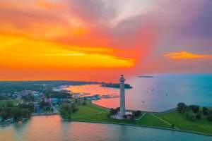 Put-In-Bay Aerial Sunset