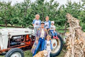 Quarry Hill - Brooke and kids on tractor