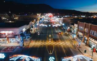 Cedar City Downtown lit up for the holidays