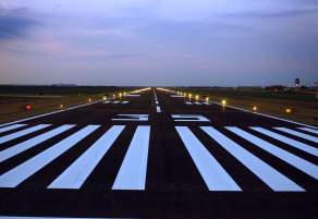 Photo of a runway at Salina Regional Airport, in Salina Kansas