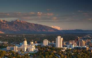 Salt Lake valley skyline image.