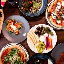 Plates of food from Meier's Creek Brewery