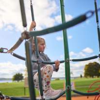 Kid at Onondaga Lake Park Playground