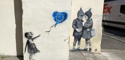 Girl & Balloon Street art in Chichester