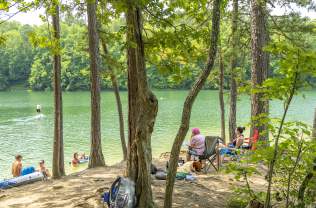 Explore Tsali Recreation Area for biking and cylcing trails horseback riding camping hiking and boating access to Fontana Lake