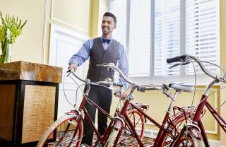 Bellman with bicycles