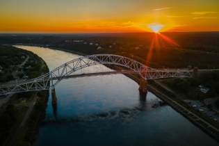 Bridge sunset