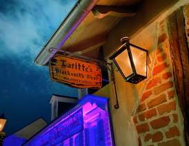 The Exterior of Lafitte's Blacksmith Bar at Night