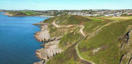 Wales coast path from above