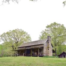 An 1865 dog-trot house.