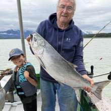 Grandpa and grandson's King Salmon Catch