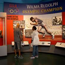 Wilma Rudolph exhibit at the Customs House Museum.