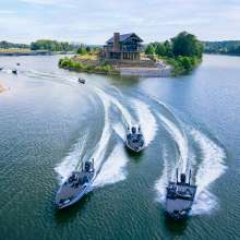 boats leaving a marina