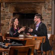 happy couple dining at south county brewing