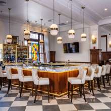 Lobby bar at the Yorktowne Hotel