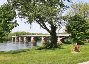 River Bridge in a small-town park