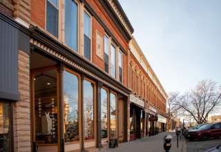 Line of historic buildings in downtown rapid city, sd