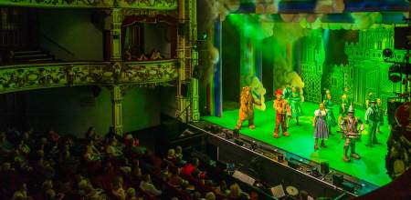 Wizard of Oz on the stage at Swansea Grand Theatre