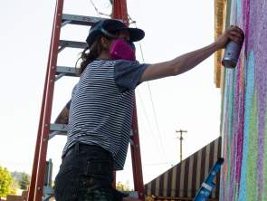 Hannah working