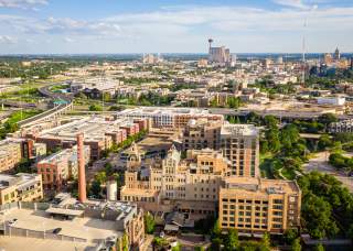 San Antonio City Skyline with Pearl