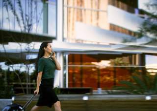 Woman with suitcase