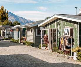 Boutique shops in restored sheds at Country Lane Retail Village