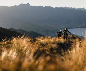 People E-Bike Mountain Biking up Ben Lomond