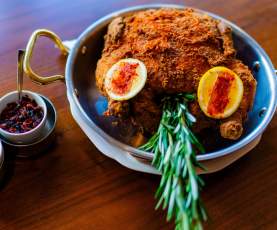 Carved Buttermilk-Fried Fried Chicken from Miss River