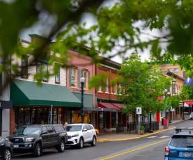 A view of an old city street.