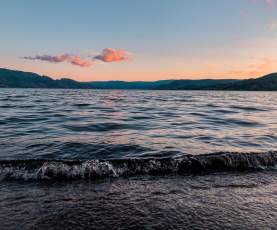 Okanagan Lake at Sunset
