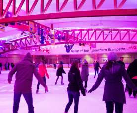 People ice skating at Queenstown Ice Arena