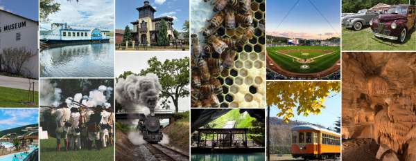A collage of Raystown Lake Region Attractions