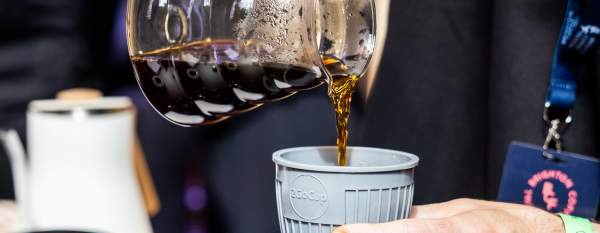 Image of pouring coffee at Manchester Coffee Festival