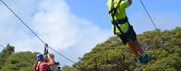 Ziplining at Kersey Valley Attractions