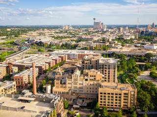San Antonio City Skyline with Pearl
