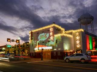 Palace Theatre in Grapevine, Texas during Christmas Capital of Texas