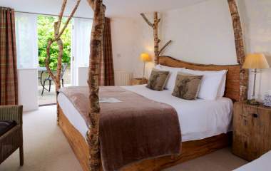 Bedroom at boutique hotel in the New Forest