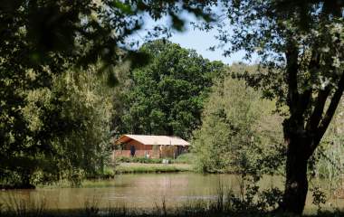 Safari lodge glamping accommodation at Green Hill Farm in the New Forest