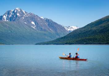 Paddling Eklutna Lake