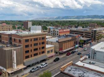 Aerial view of downtown Casper, WY